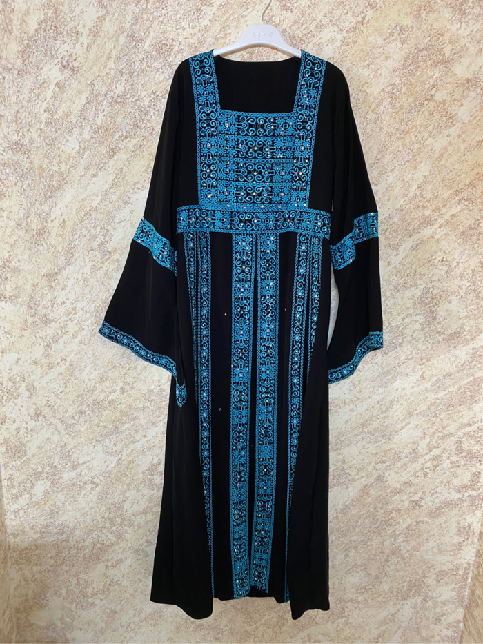 Blue embroidered thobe