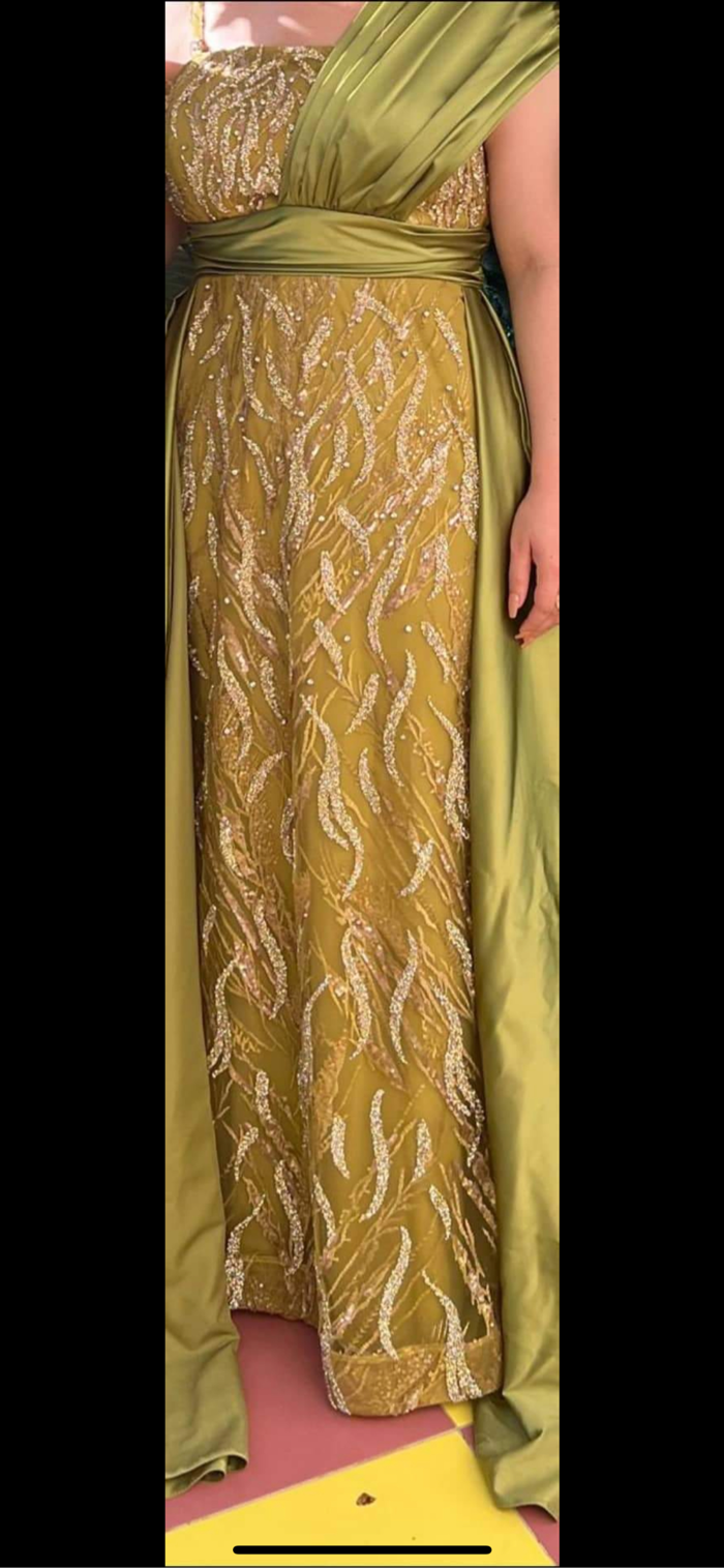 Vestido de noche verde