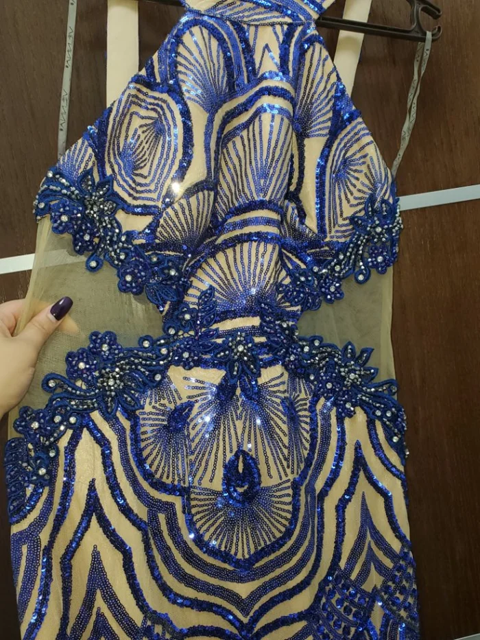 لباس عروس سرمه‌ای