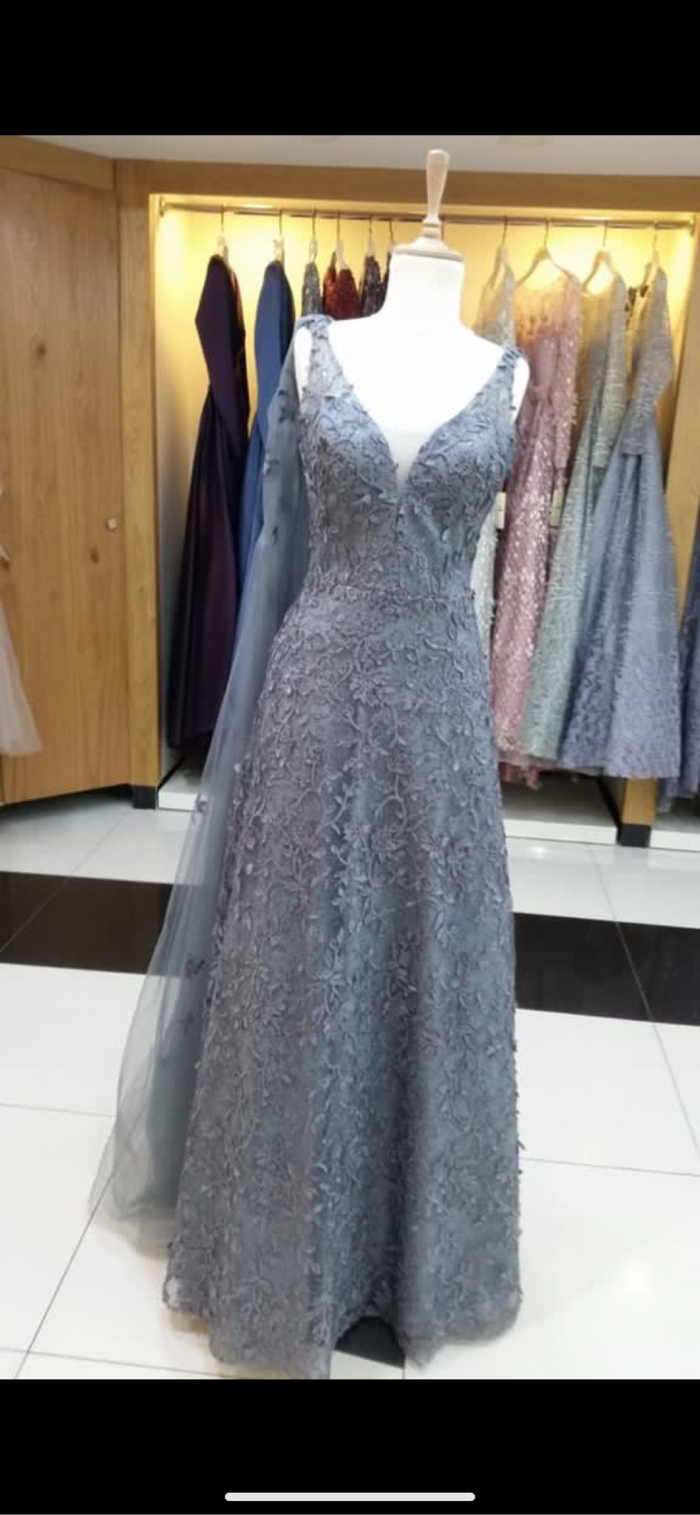 Blaues Abendkleid