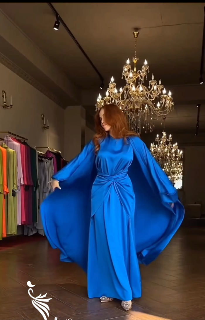 Blaue Abendkleid