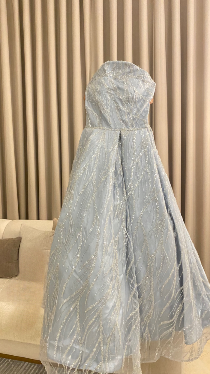 Blaue Abendkleid