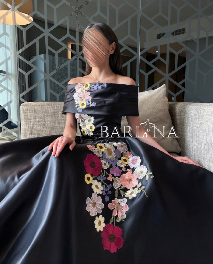 Schwarzes Abendkleid