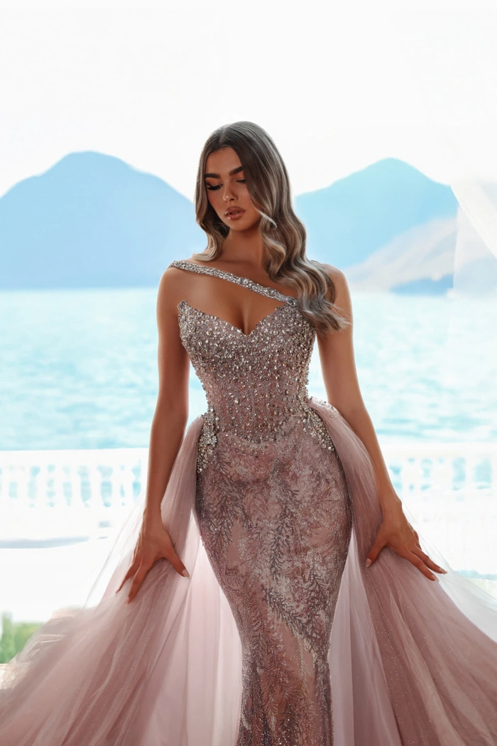 Lila Abendkleid