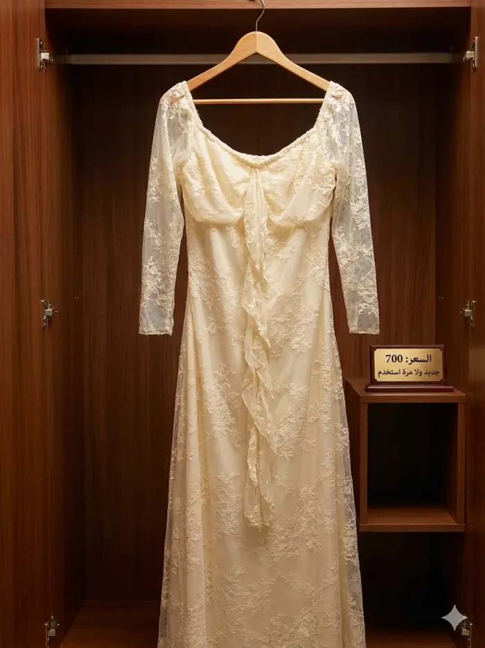 Beige Abendkleid
