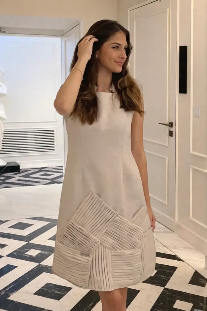 Graues Abendkleid