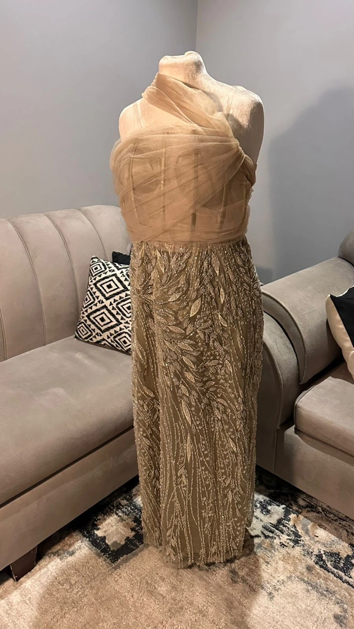 Grünes Abendkleid
