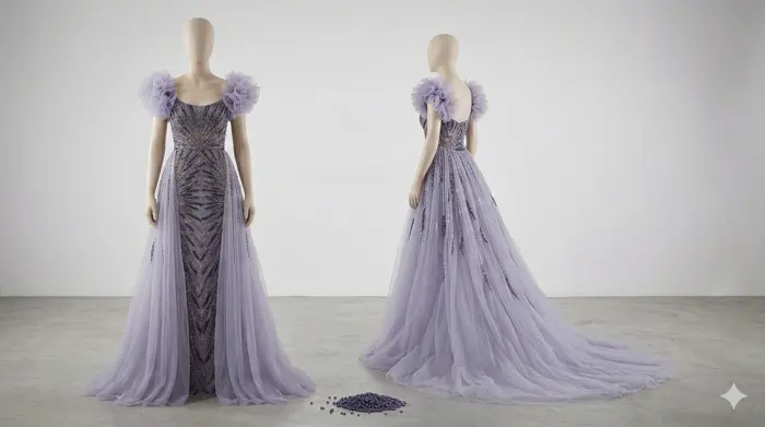 Lila Abendkleid