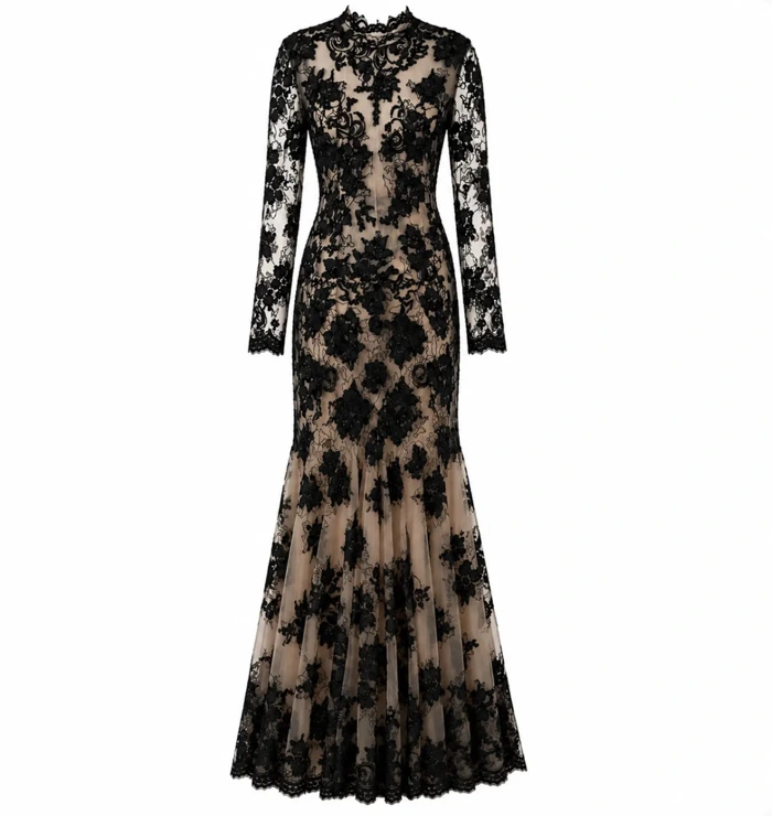 Schwarzes Abendkleid
