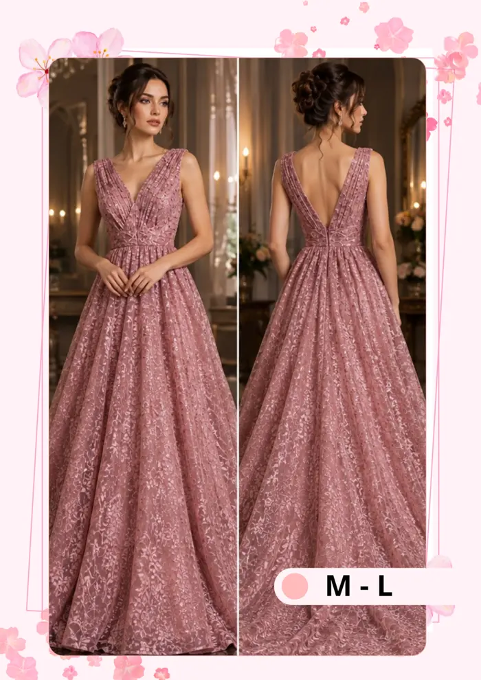 Rosa Abendkleid
