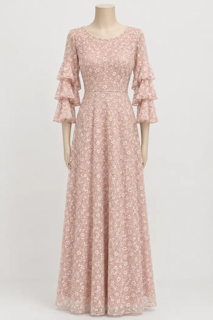 Pink evening dress