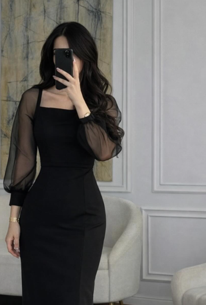 Night Out Dress - M, Black, بغداد