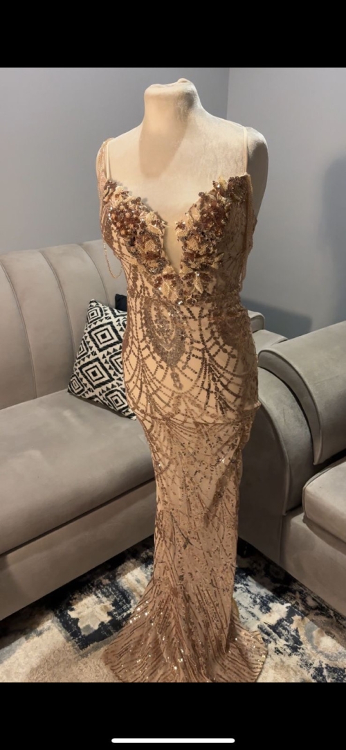 Night Out Dress - S, Beige , خميس مشيط, Saudi Arabia - image 1