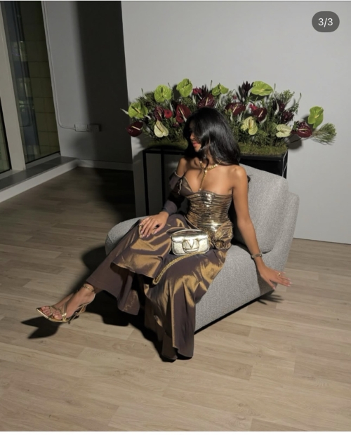 Night Out Dress - S, Gold, جازان /صبيا  - image 4