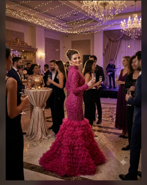 فستان  سهرة - M، الزرقاء - صورة 1
