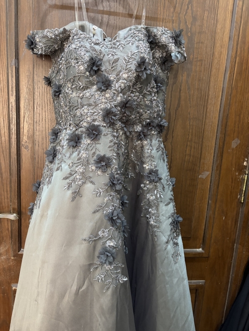 Wedding Dress - 2XL, Gray, Riyadh, Saint Helena, Ascension and Tristan da Cunha - image 2