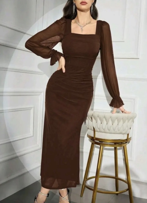 Night Out Dress - S, Brown, العراق / بغداد  - image 1