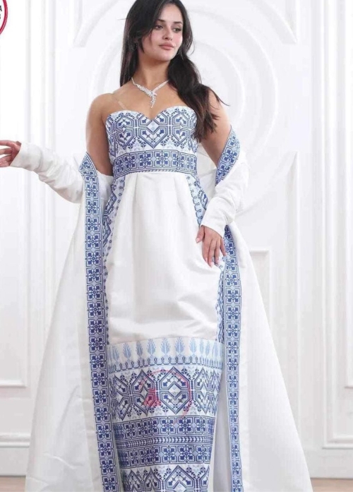 Traditional Dress - S, White, اريحا, Palestine - image 1