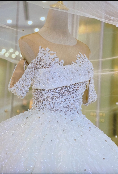Wedding Dress - M, White, qatar, Qatar - image 5