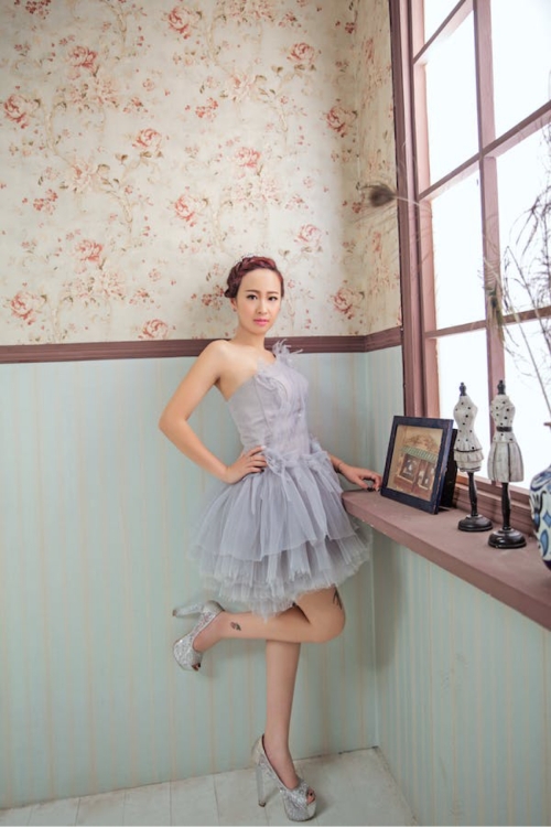 Short Dress - M, Gray