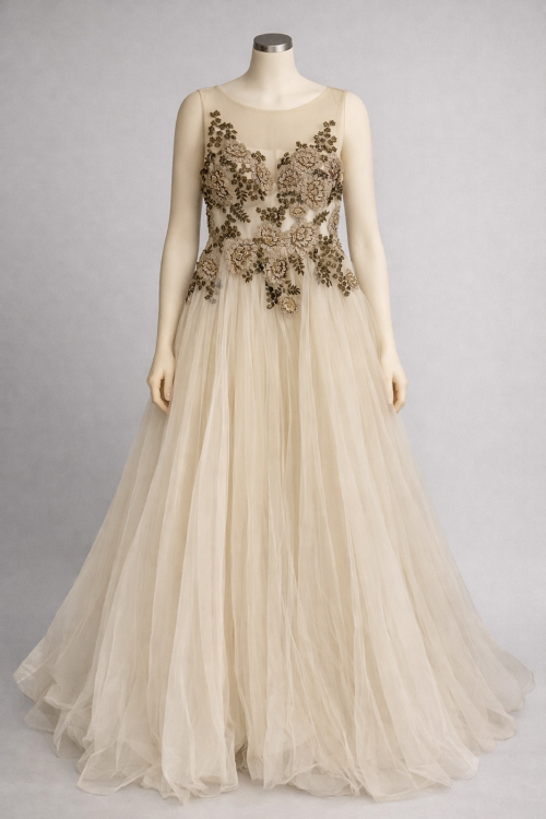 Night Out Dress - M, Beige , الرياض, Saudi Arabia