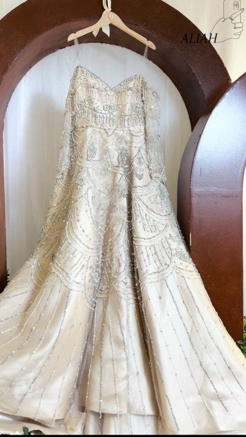 فستان  سهرة - S، بيج، جده