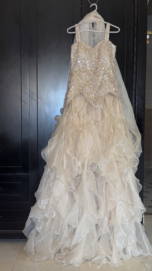 Night Out Dress - S, Beige , بيشة, Saudi Arabia