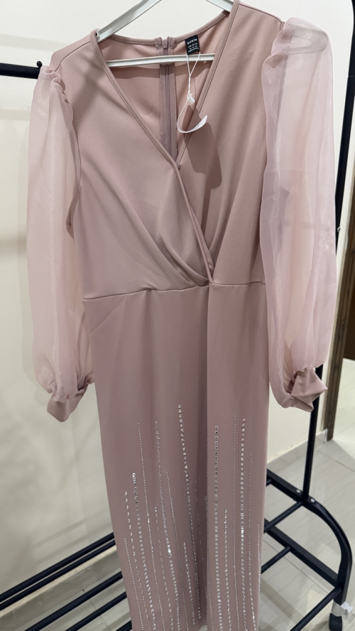 Long-Sleeve Dress - حائل - image 4